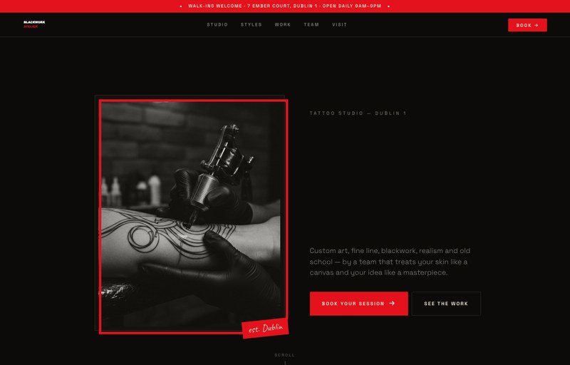 Blackwork Atelier — website preview