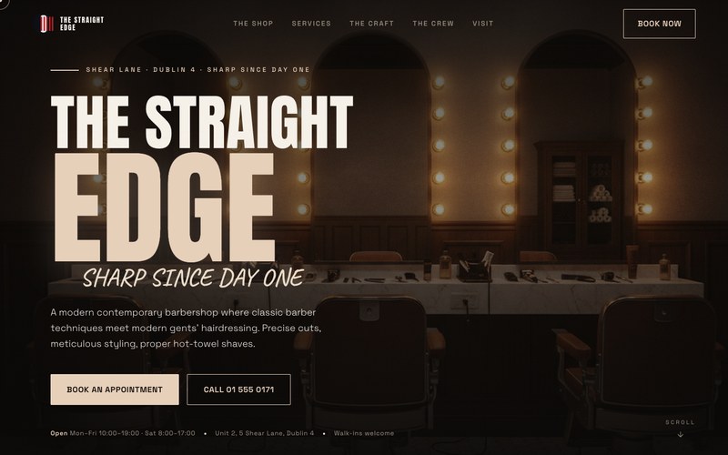 Audited and redesigned website for The Dublin Barber by GROWXIA